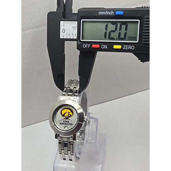 Sun Time Iowa Hawkeyes Stainless Steel Date Quartz Watch New Battery 3ATM Sports - Picture 5 of 10